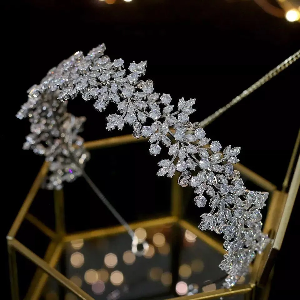 Jewelry Bridal Headwear Hair Accessories JewelryCrowns For Women Wedding AccessoriesCubic Zirconia CrownTiaraBridesmaid_voghion.com