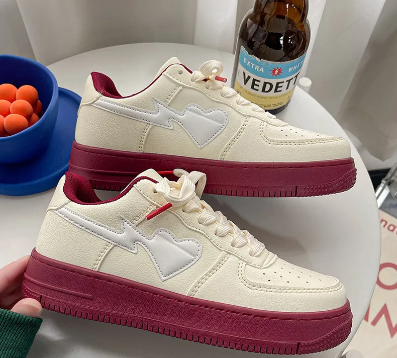 Thick Soled Low Cut Round Toe Board With Mesh Breathability Retro Casual Comfort Anti Slip Wear Resistant Sports Shoes_voghion.com