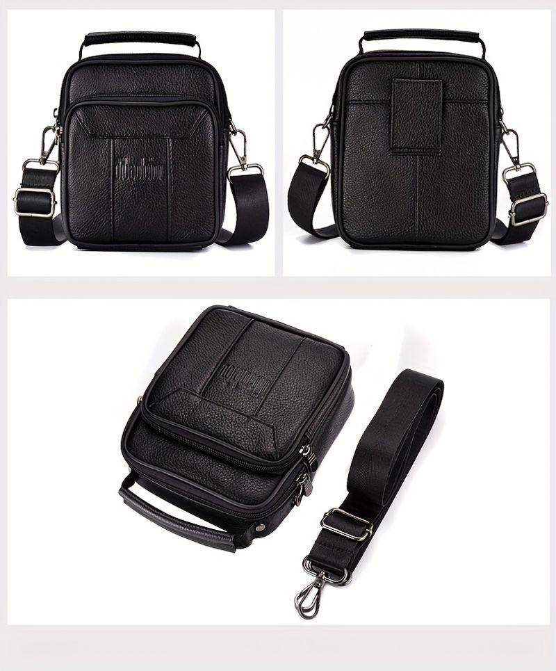 Echte Herrentasche, verticale multifunzionale Umhängetasche aus Rindsleder mit Griff_voghion.com