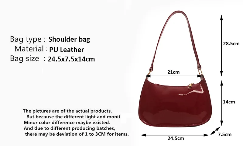 Borsa a tracolla da donna in pelle PU tinta unita retrò, borse alla moda, borse casual hobo e borsette da donna_voghion.com