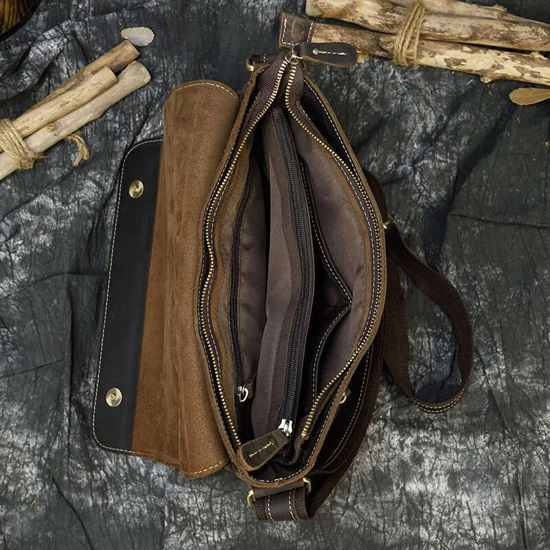 Vintage Crazy Horse Aktentaschen Laptop Büro Für Männer Abdeckung Messenger herren Leder Tasche Computer Taschen_voghion.com