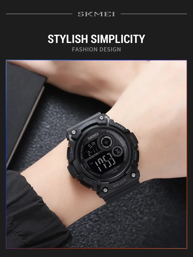 Orologio da polso elettronico alla moda per bambini, studenti, adolescenti, resistente all'acqua, orologi digitali sportivi per uomo_voghion.com