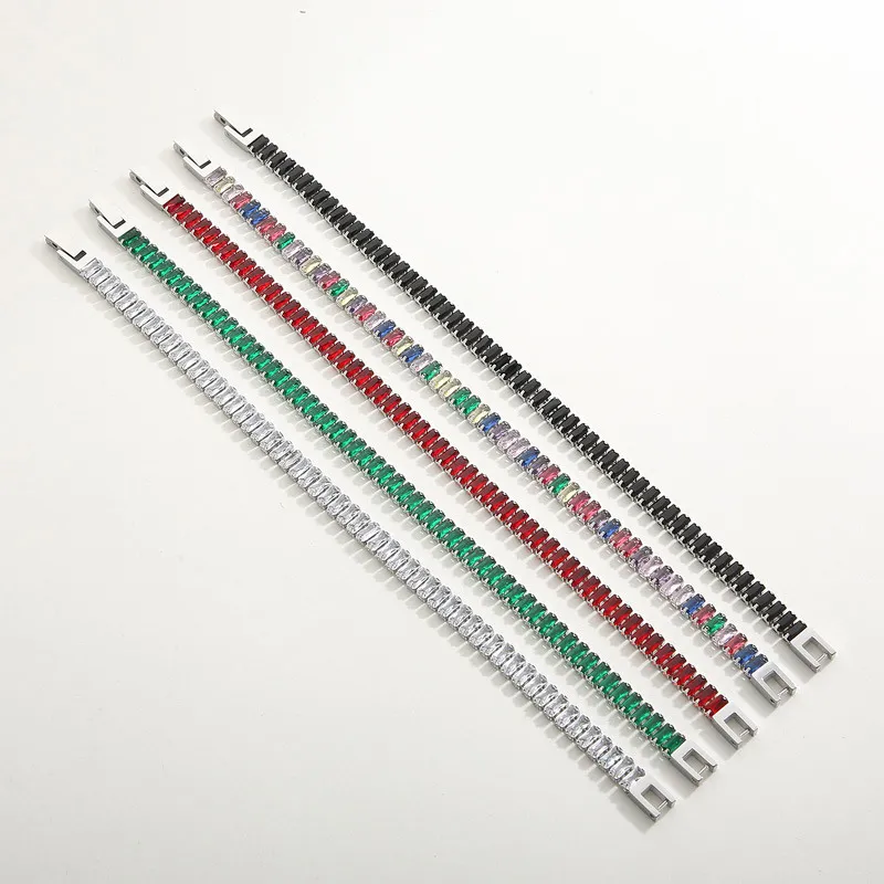 Exquisite Zircon Link Bracelet In Gold Stainless Steel Finish_voghion.com