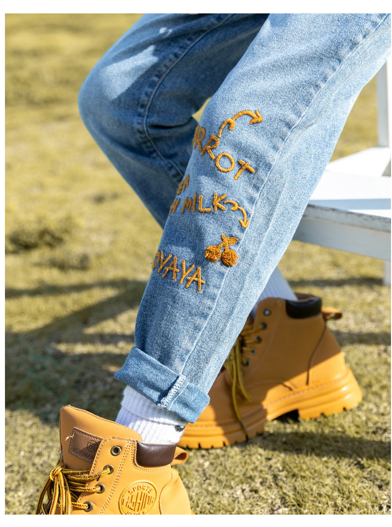 Mutter & Kinder Mädchen jeans Kinder Papa hosen Große kinder bär hosen_voghion.com