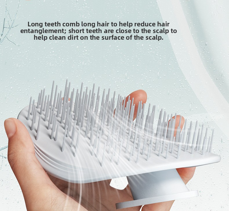 Shampooborstel voor hoofdhuidmassage voor vrouwen - Haarwasapparaat voor thuisgebruik voor diepe reiniging en verzorging onder de douche_voghion.com