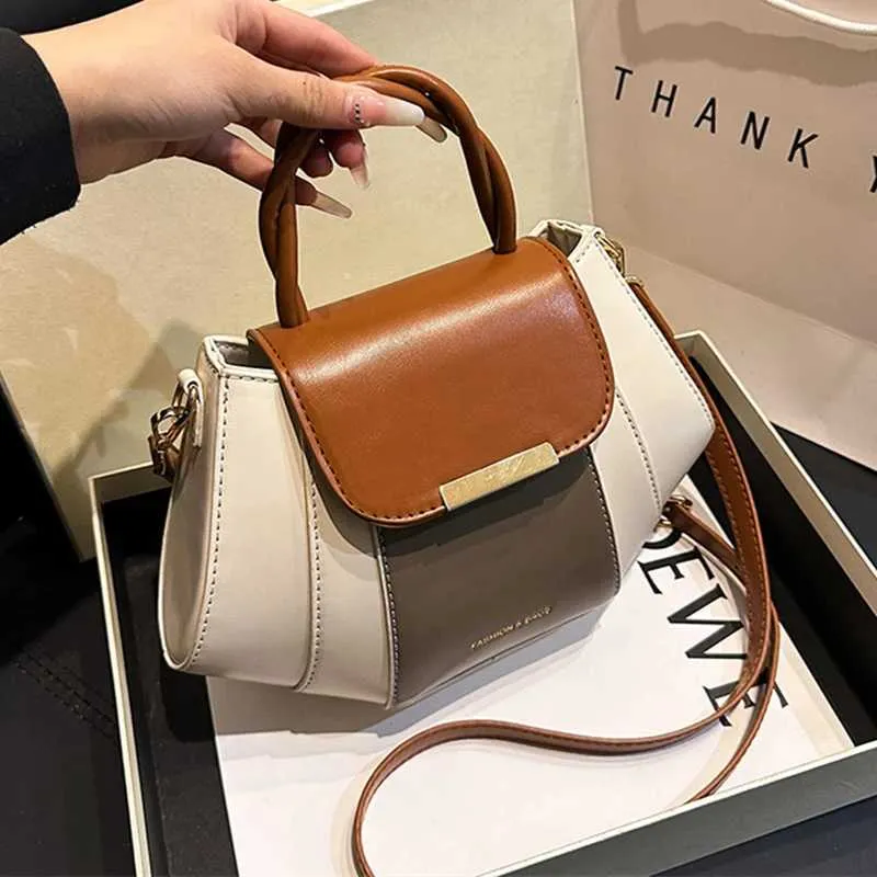 High Quality Soft Leather Handbag Women Purses Female Designer Patchwork Ladies Shoulder Crossbody Bag Sac A Main_voghion.com