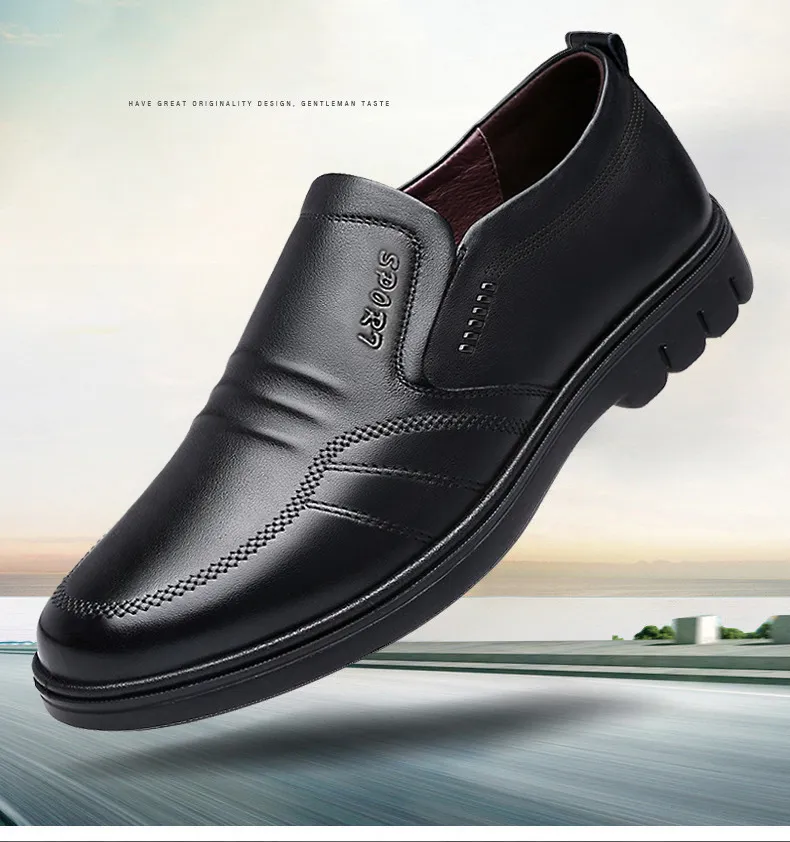 Man Sport Shoe Loafers Men Non-slip Leher Slip-on Black Driving Sneakers Male Dress Shoes Light Brehable Footwear_vogvips.com