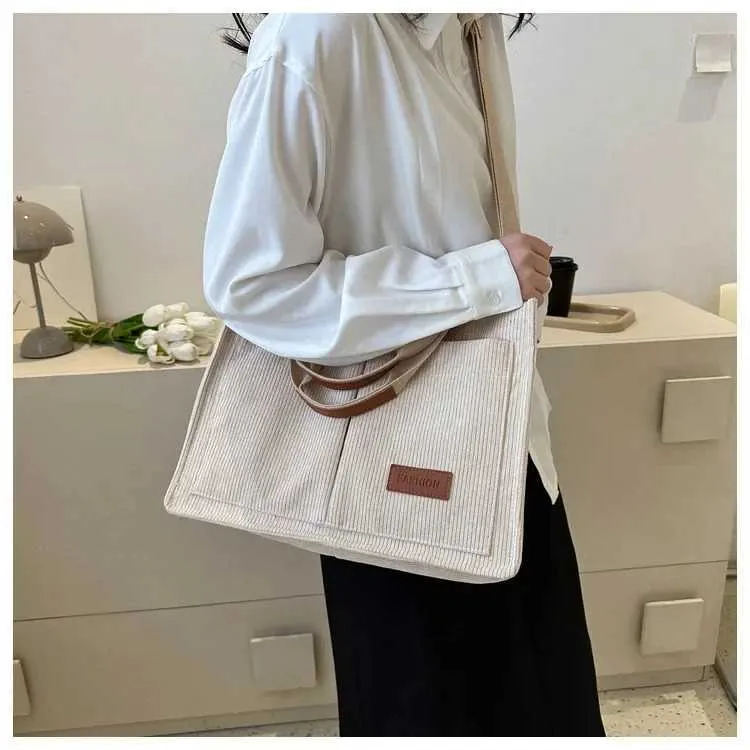 Borsa a mano in velluto a coste donna grande borsa a tracolla_voghion.com