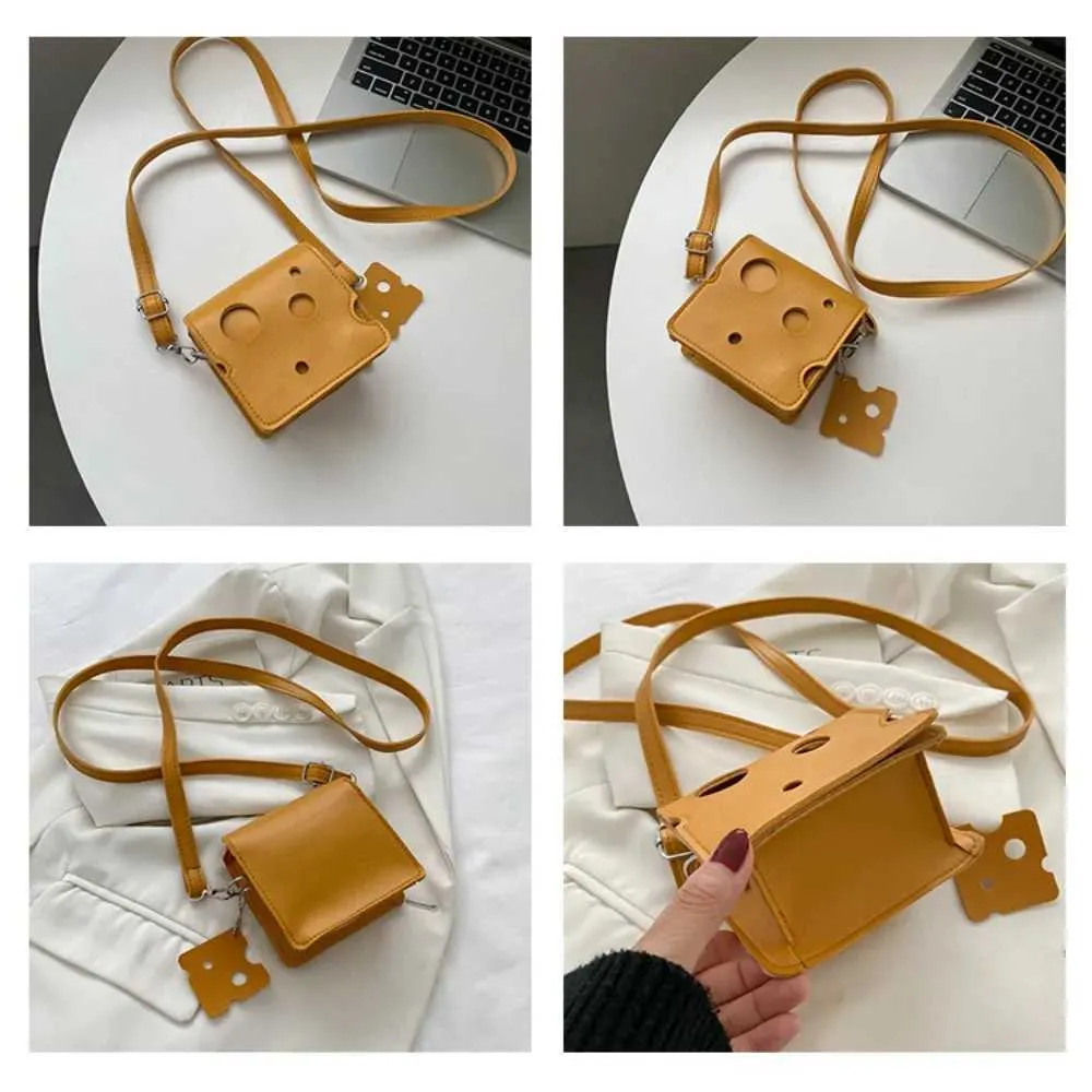 Set borse a tracolla a forma di formaggio per donna mini borsetta_voghion.com