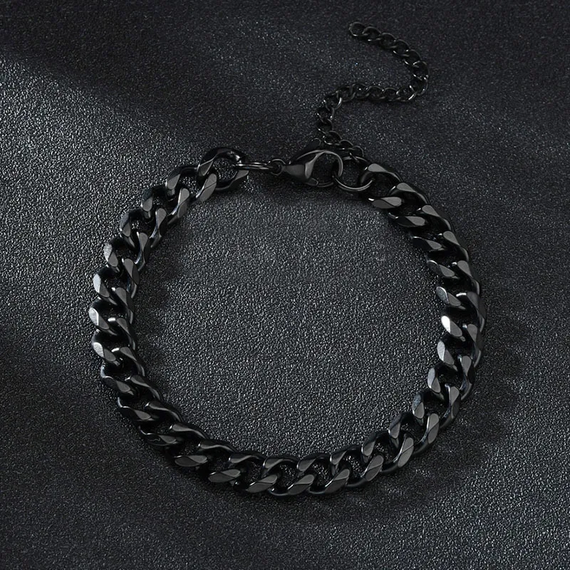 Edelstahl Cuban Link Armband Für Herren Im Punk Stil_voghion.com