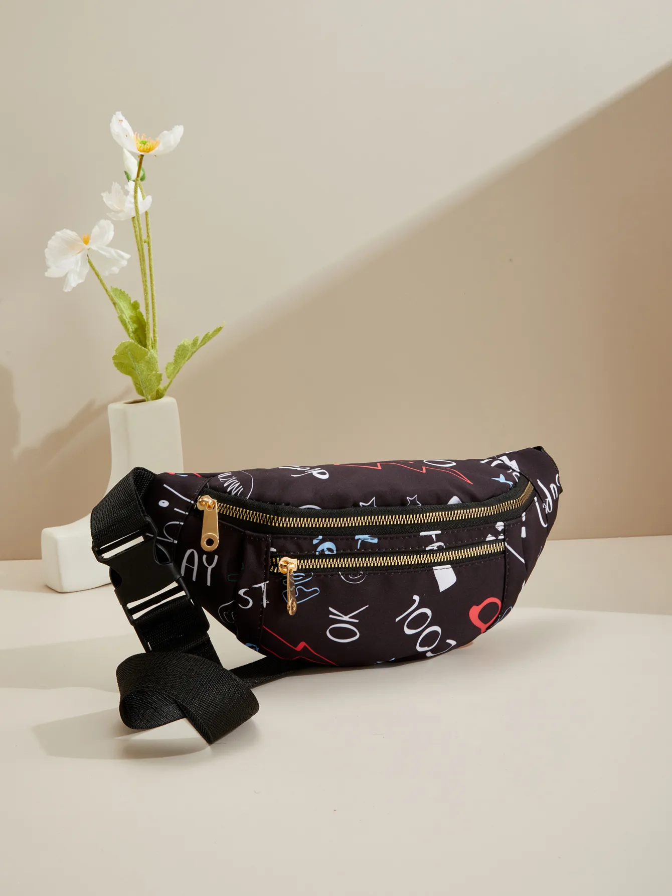 Marsupio piccolo a tracolla per donna, con cinturino regolabile, alla moda, cintura toracica, per sport, allenamento, viaggi, vita_voghion.com