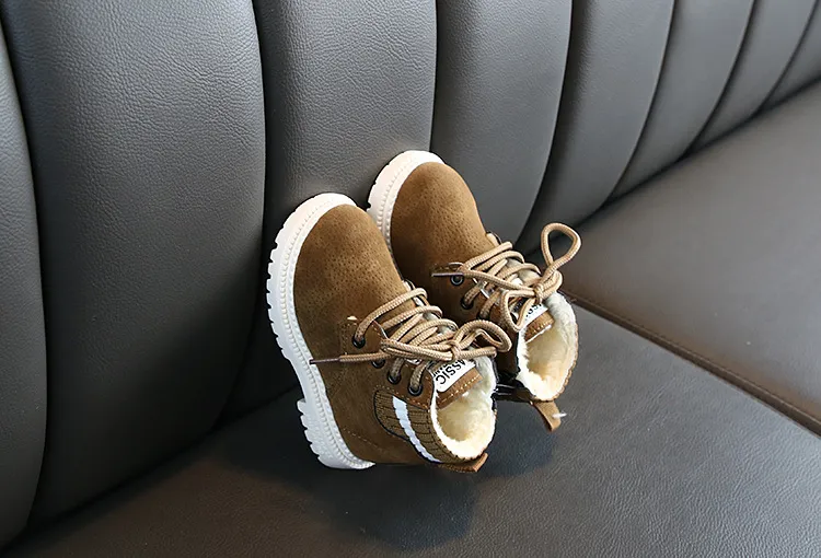 Plüsch Kinder Winter Schnee Baumwolle Stoff Kinder Schuhe Cutefeet Baby Kleinkind Jungen Mädchen Warme Stiefel Größen 21-30_voghion.com
