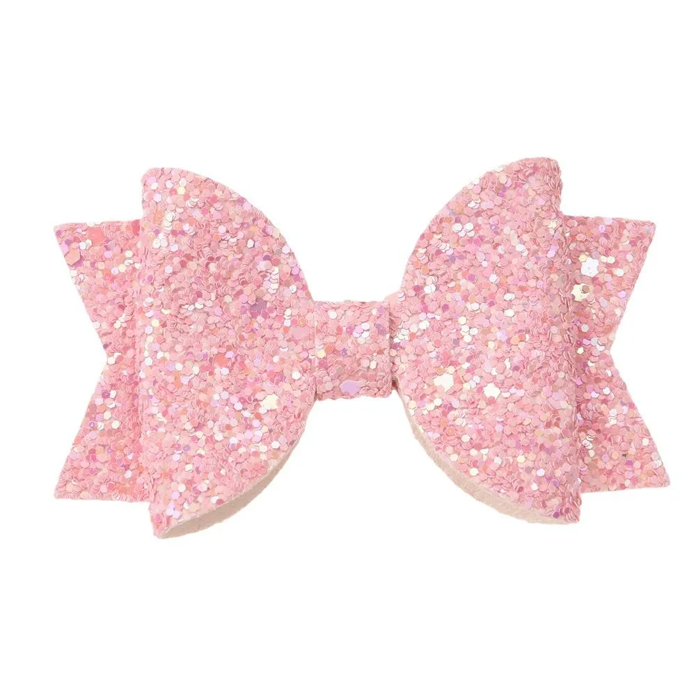 54pcs/lot 5cm*8cm Glitter Bow Boutique Fashion Accessories Sequin Hair Bows Flower Accessory For Girls_voghion.com