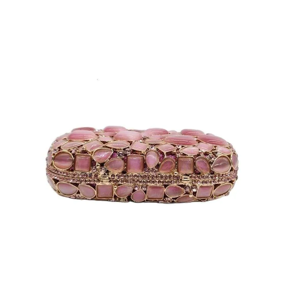 Pietre luccicanti Scatola di metallo Glitter lucido Dias Sera Matrimonio Festa Pochette Borsa Moda Donna Borsa a mano Borsa a tracolla_voghion.com