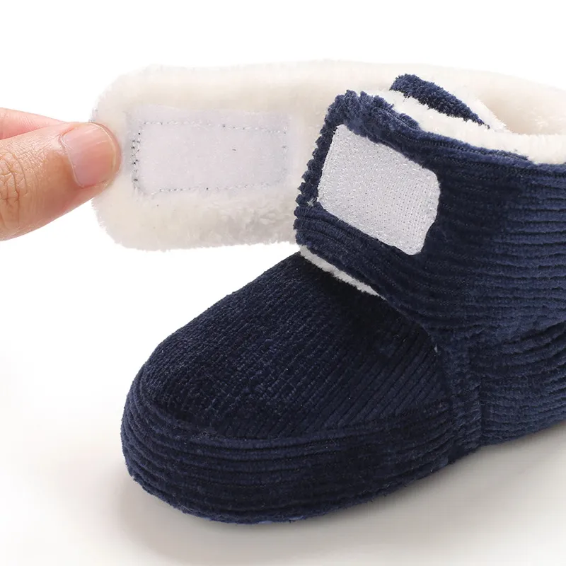 Podzimní a zimní teplé dětské boty Littlesprouts pro miminka, dívky a chlapce, jednobarevné, módní, pro batolata a první chodce, dětské boty 0-18 měsíců_voghion.com