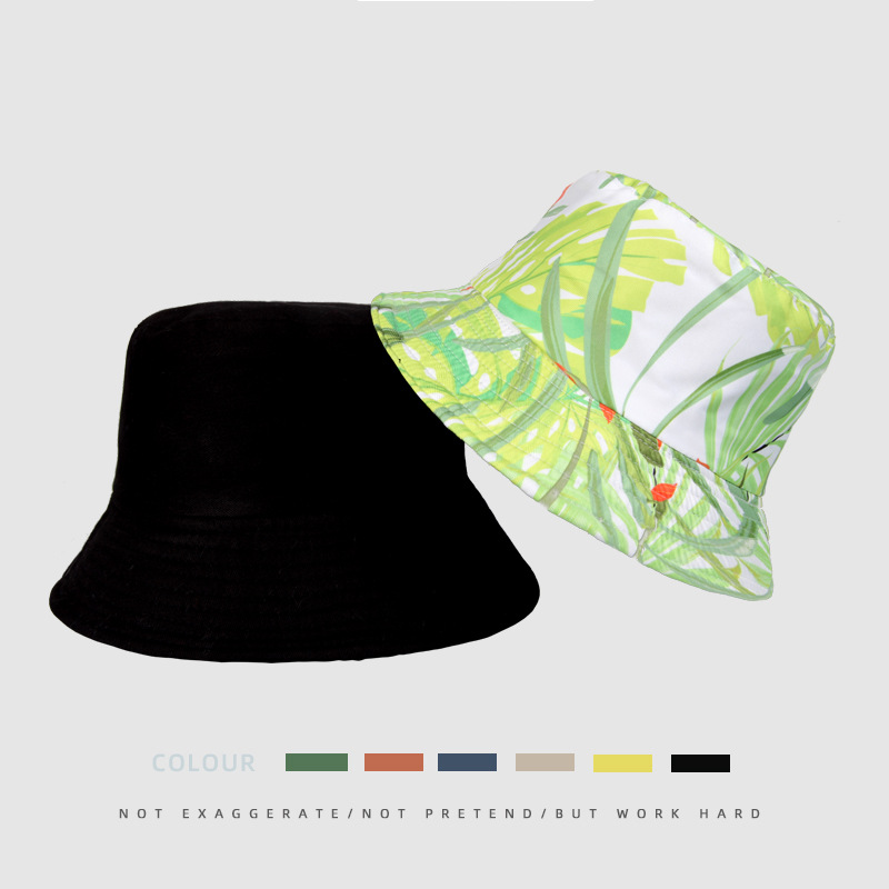 Nieuw met blad, bloemenprint, schaduw, visser voor mannen en vrouwen buitenrecreatie, zonwering bassinhoed trend Emmerhoed_voghion.com