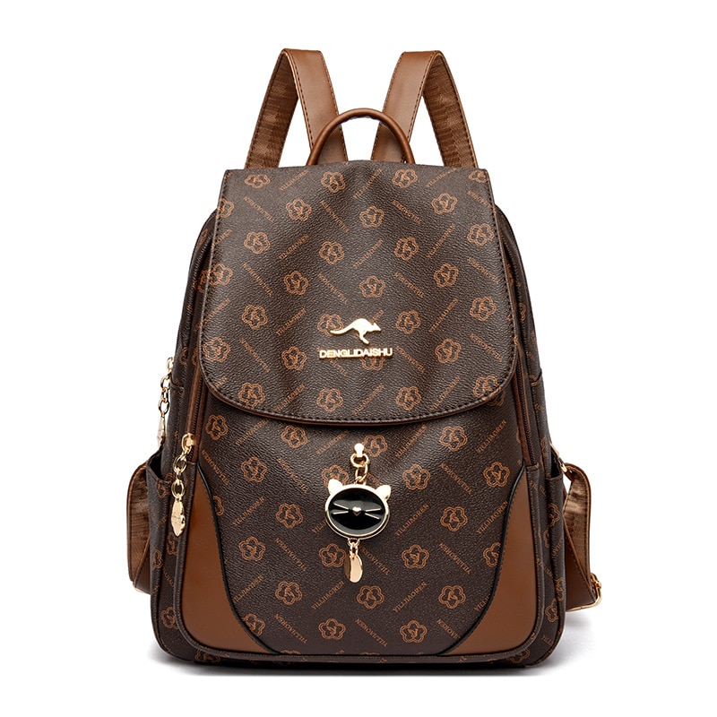 Sacs à bandoulière en cuir imprimé de grande capacité pour femmes, sac à dos Mochila Bolsas Femininas_voghion.com