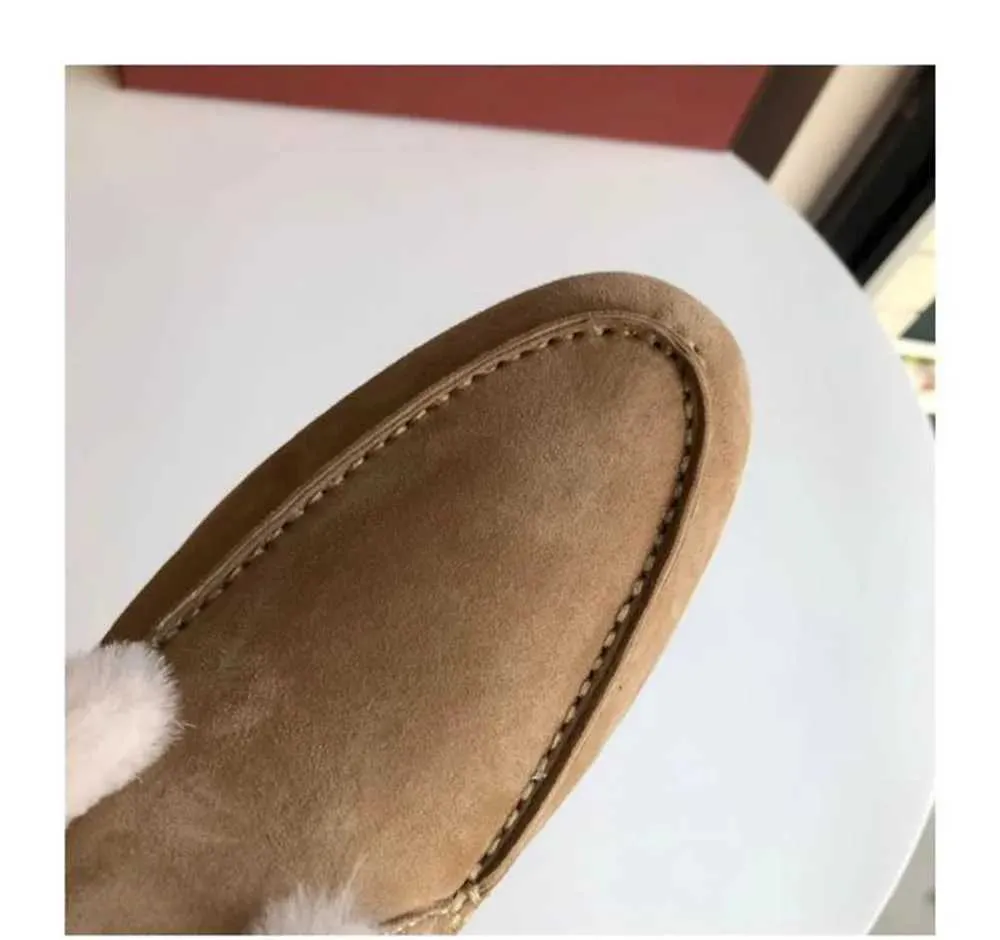 Casual Winter Short Snow Boots for Women Natural Wool Fur Loafers Cow Suede Warm Flat Shoes L * P z241106_voghion.com