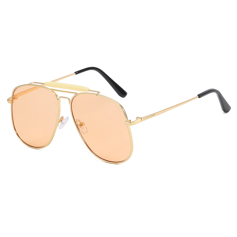 Unisex Women's sunglasses, Frog glasses, large metal frame sunglasses, sunglasses, ins sunglasses