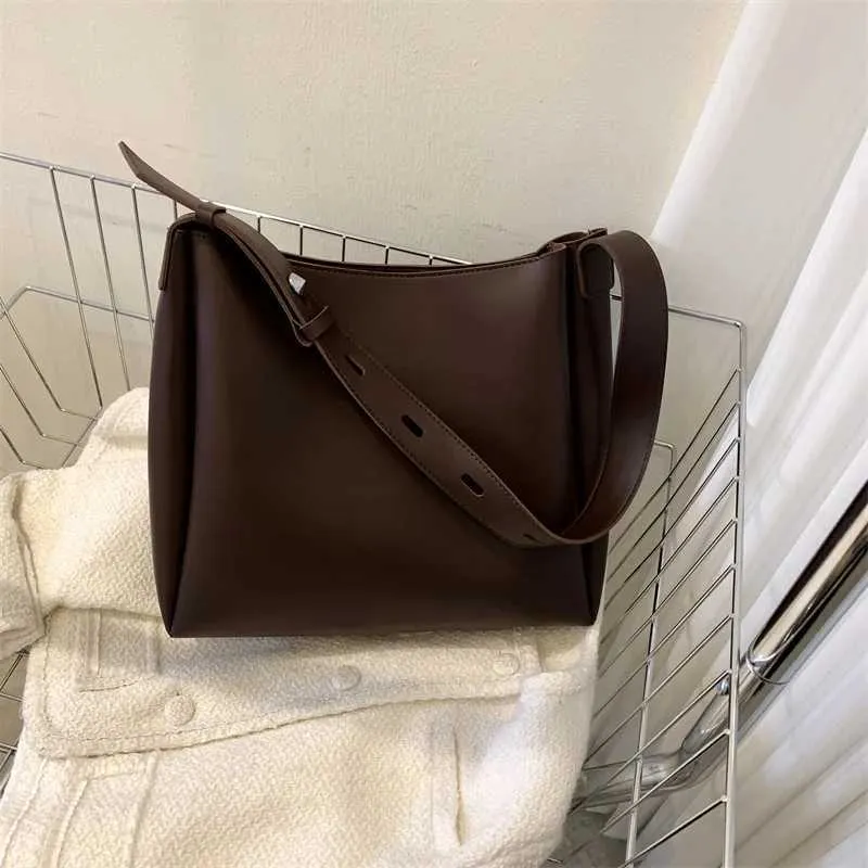 Sac à main et portefeuille en cuir tendance 2024 pour femme, simple, grande capacité, bandoulière, Y241011_voghion.com