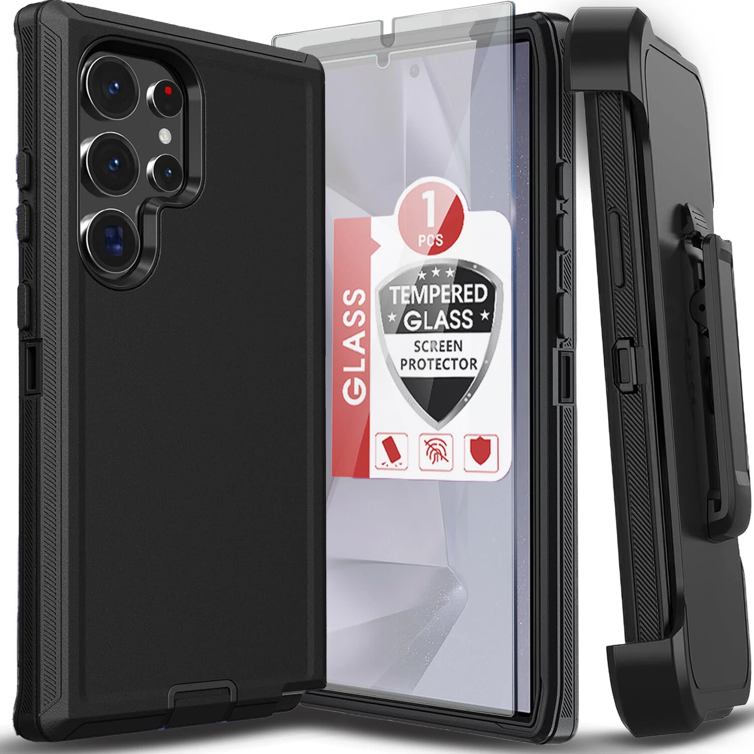 For Samsung Galaxy S25 Ultra S24 S23 S22 S20 FE Case Phone Cover + Screen Glass_voghion.com