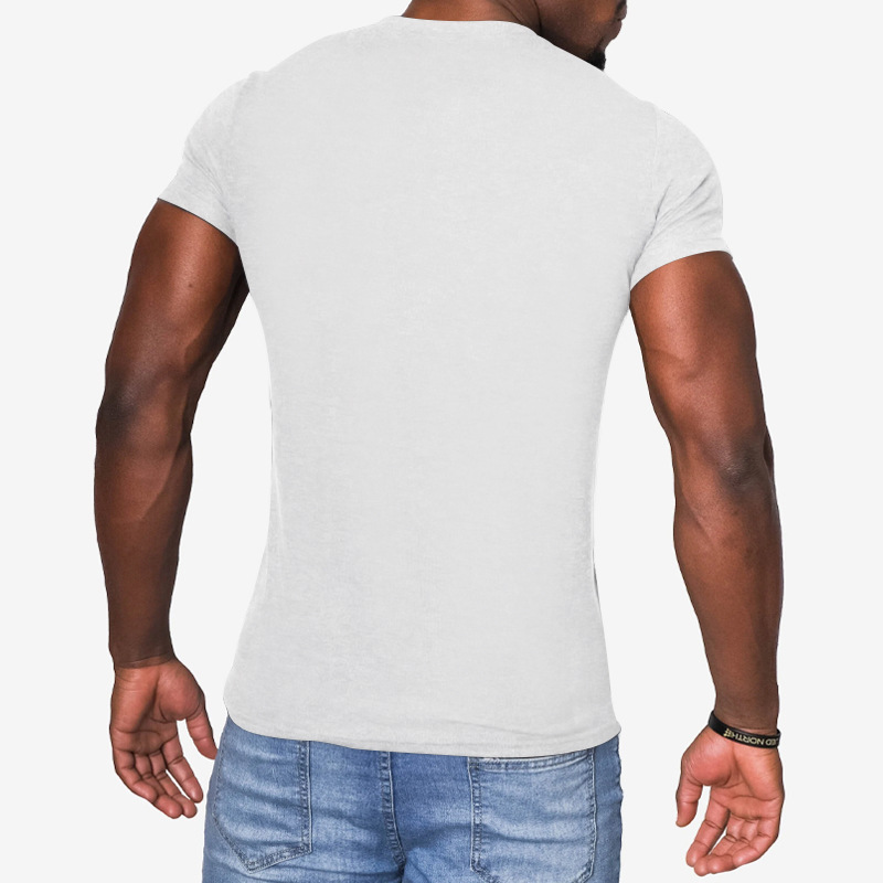 2023 Neues Sommer-T-Shirt für Herren, lässig, einfarbig, kurzärmelig, Rundhalsausschnitt, Pullover, Knopfleiste, Henley-Shirt_voghion.com
