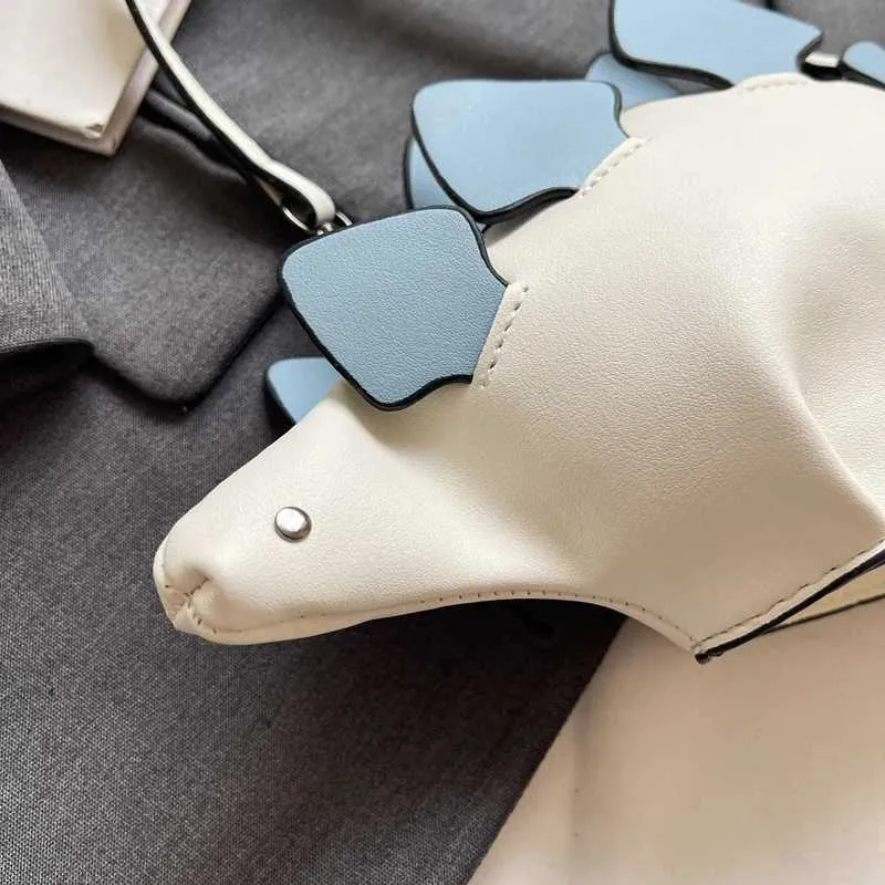 Borsa a tracolla a forma di dinosauro donna moda a contrasto_voghion.com