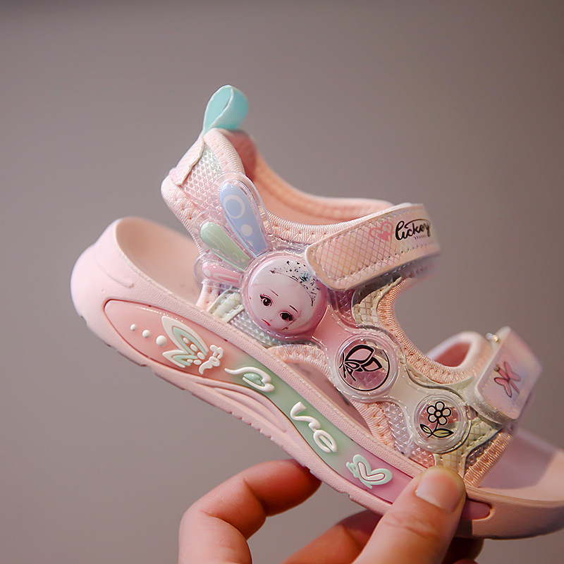 2024 New Children's Princess Elsa Beach Shoes Trendy Brand Big Girl's Summer Sandals_voghion.com