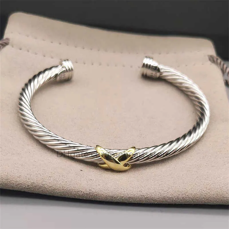 Bangle Bracelet Designer X classic cable Pearl Loop Women Fashion Cuff Twist Bracelets Jewelry 14k Plated Wedding Gifts_voghion.com