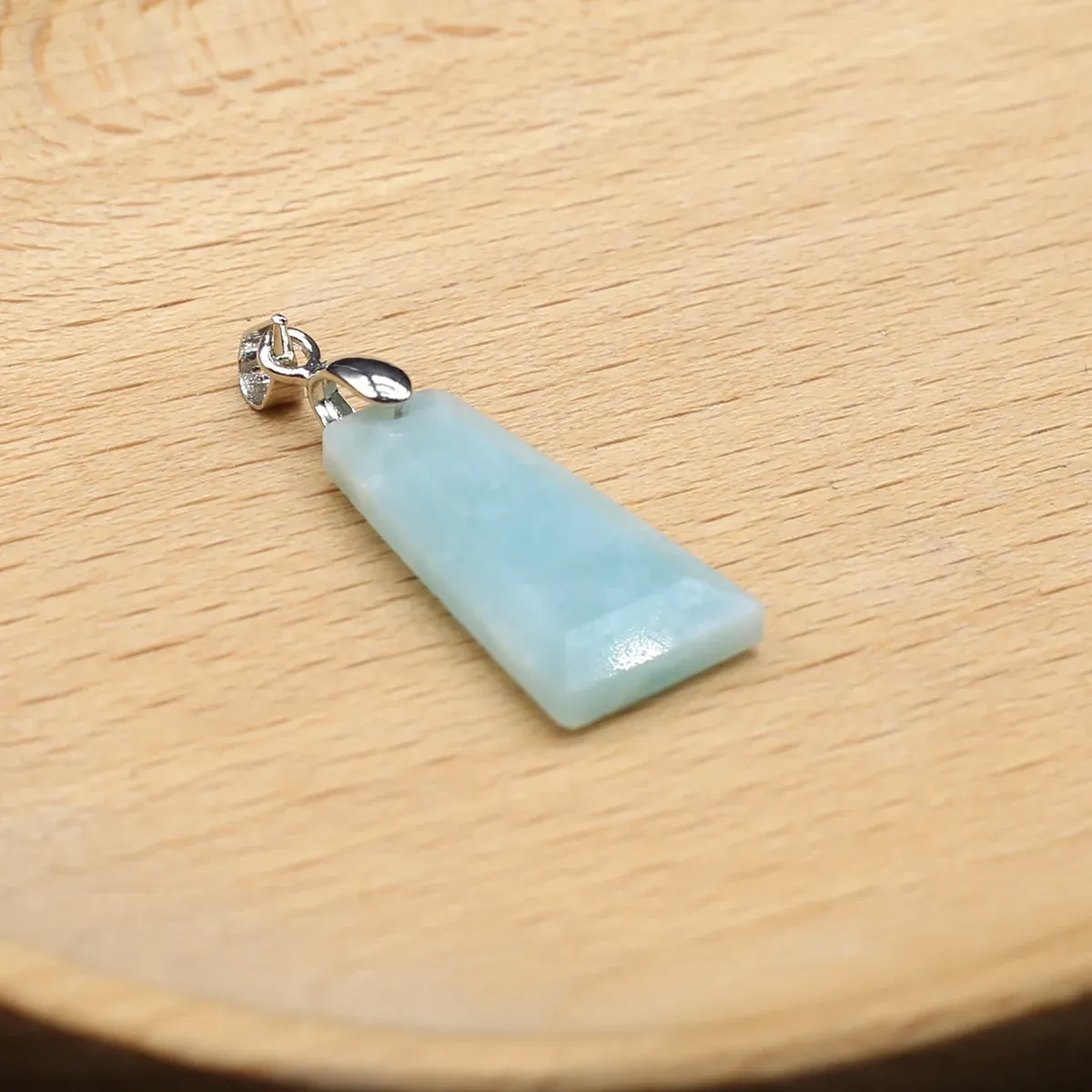 Collane con ciondolo 10 pezzi all'ingrosso pietra naturale quarzo rosa agata trapezoidale creazione di gioielli fai da te collana orecchini_voghion.com