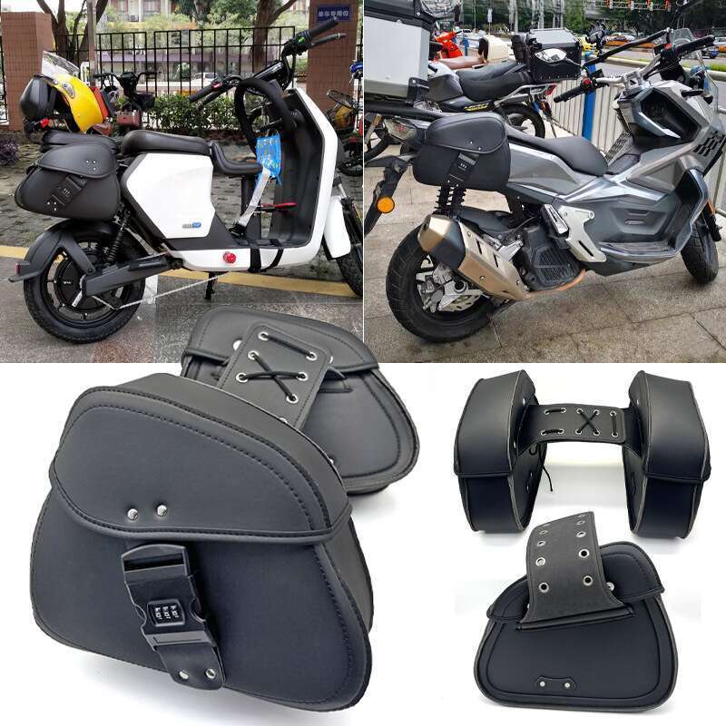 Motorollers, motocikls, elektriskais velosipēds, universāla āda, ūdensnecaurlaidīga sānu bagāža, seglu soma un uzglabāšanas soma_voghion.com