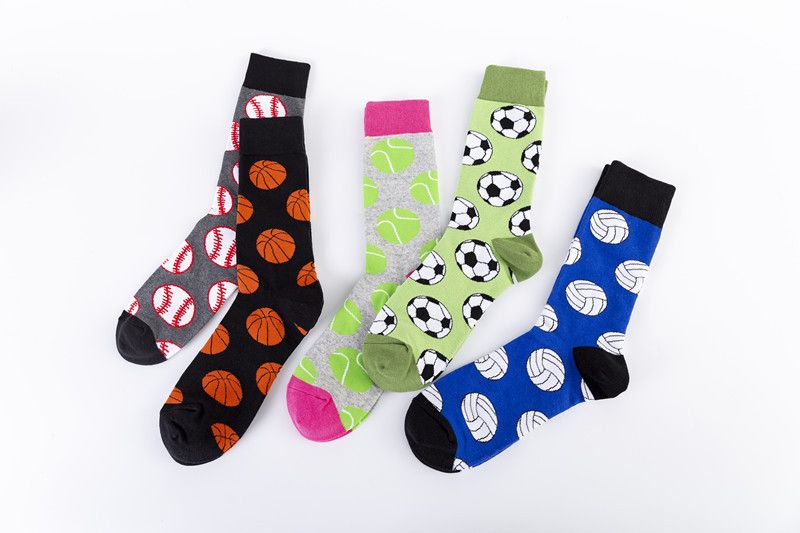 Accessoires vestimentaires Chaussettes longues en coton tendance pour hommes, série Ball, chaussettes décontractées en jacquard_voghion.com