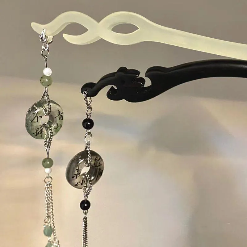 Fermagli per capelli in stile cinese elegante con calligrafia a farfalla e nappa, forcina per capelli, bacchetta, bastoncino, ornamento, copricapo, accessorio_voghion.com