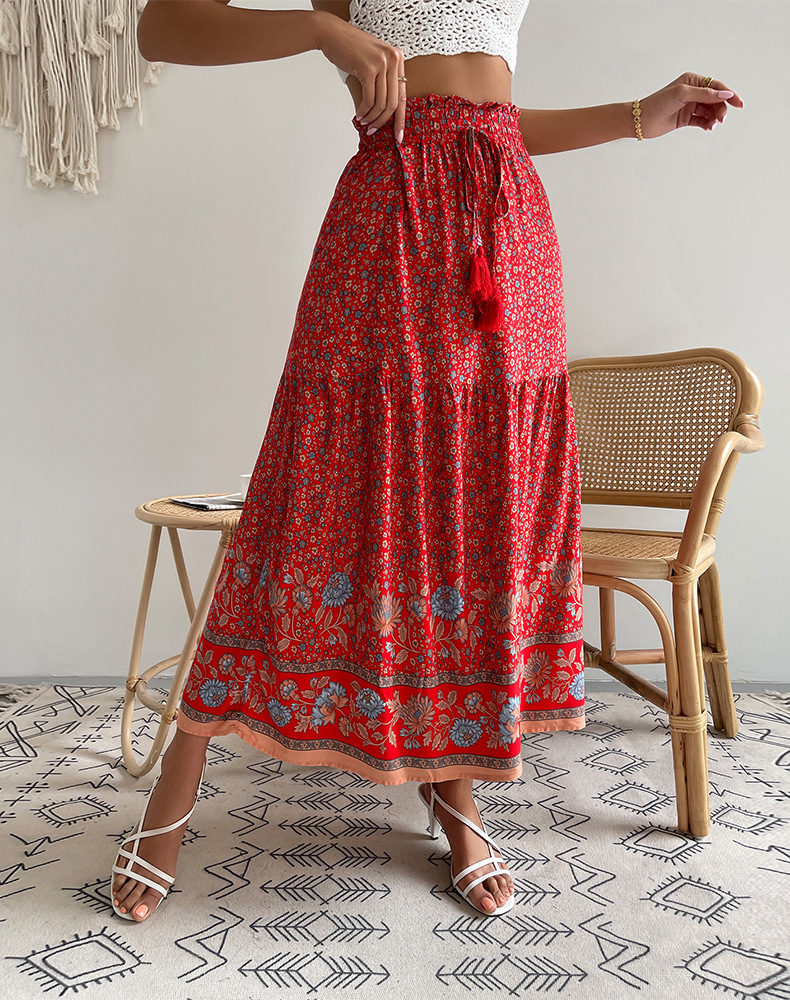 Damen Midirock Sommer Für Den Urlaub Plus Size Rock_voghion.com