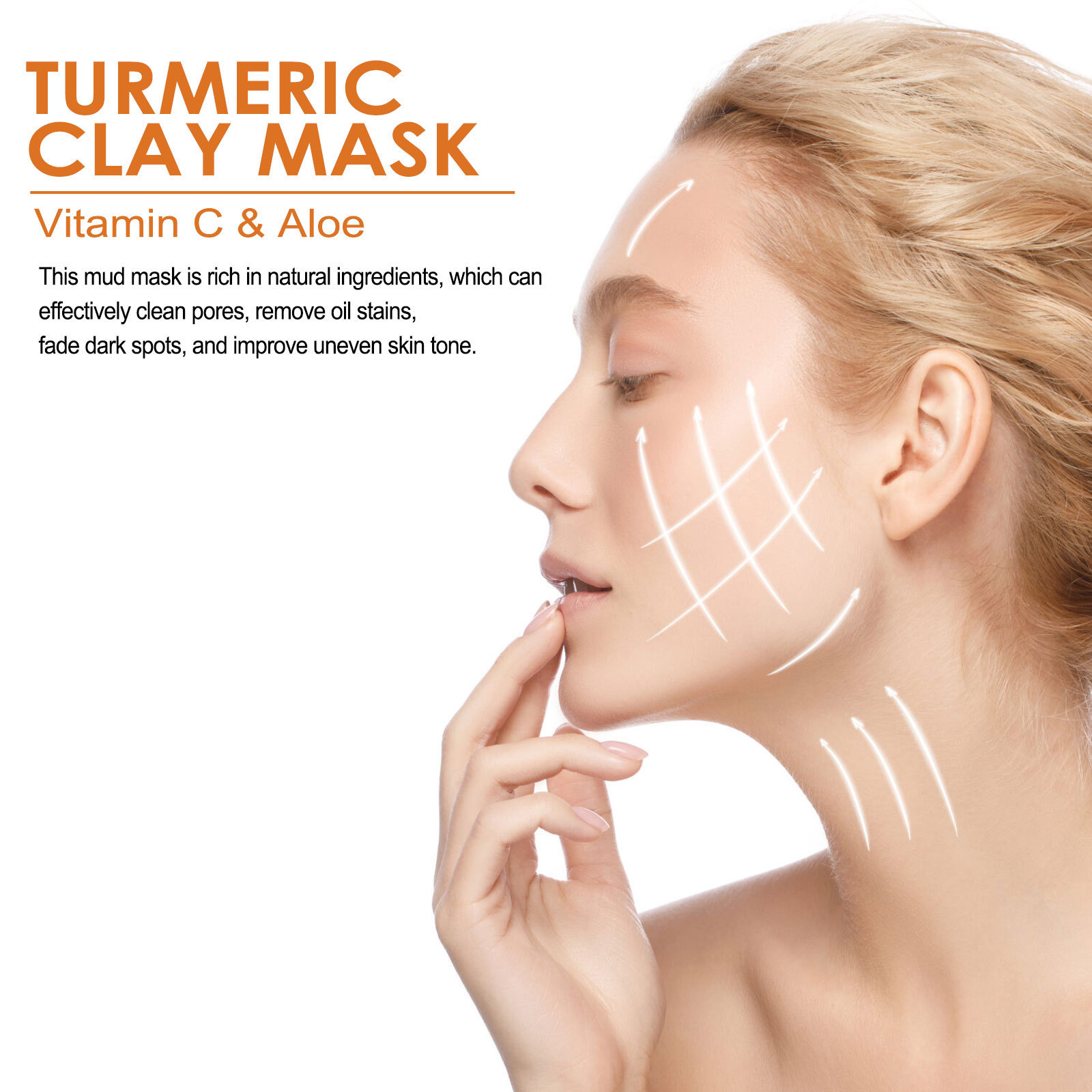 EELHOE  Deep Cleaning, Delicate Pore Skin Moisturizing, Turmeric Vitamin C Brightening Clay Mask_voghion.com