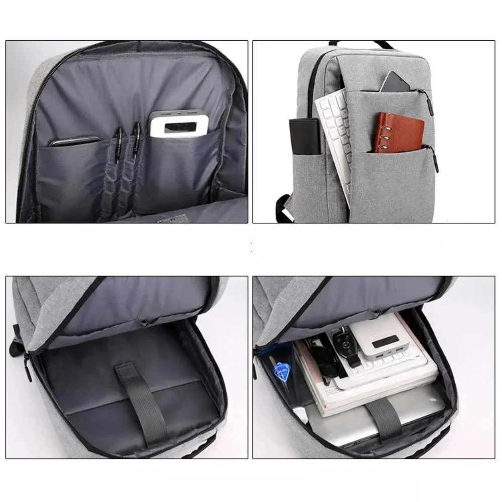 2024 Sacs imperméables multifonctionnels pour hommes pour sac à dos pour ordinateur portable d'affaires masculin Sac à dos de chargement USB Sac à dos en nylon décontracté_voghion.com