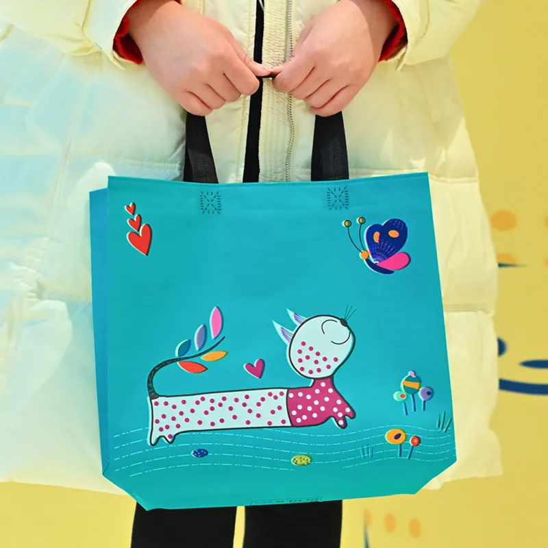 Non-woven Fabric Reusable Shopping Bags 4 Sizes Foldable Tote Grocery Clothes Storage Travel Eco Friendly Shopper Bag_voghion.com