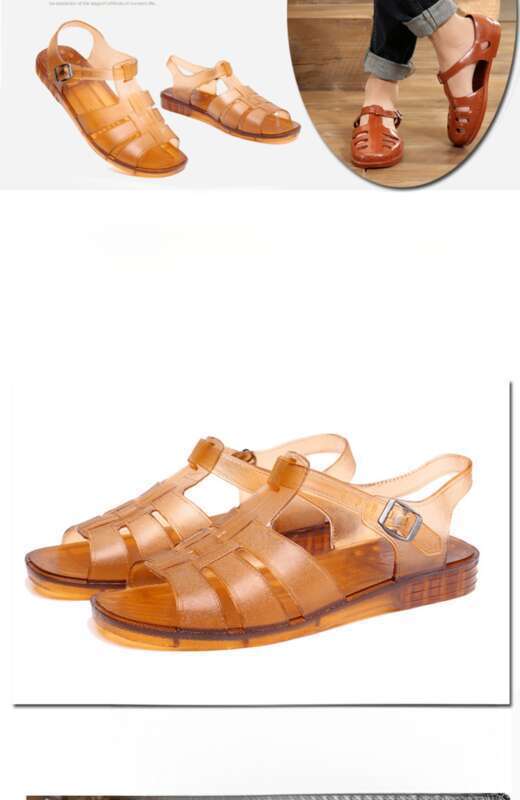 Fashion Flat Heel Soft Sole, Retro 80's Nostalgia Style, Beach Sandals,_voghion.com