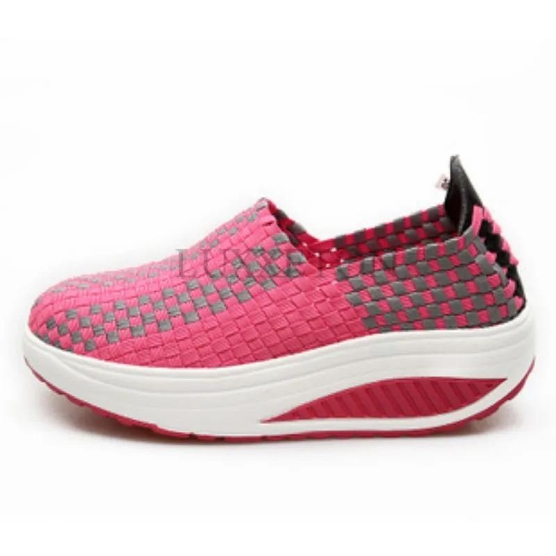 Chaussures de running en mesh tissé à semelle basculante_voghion.com