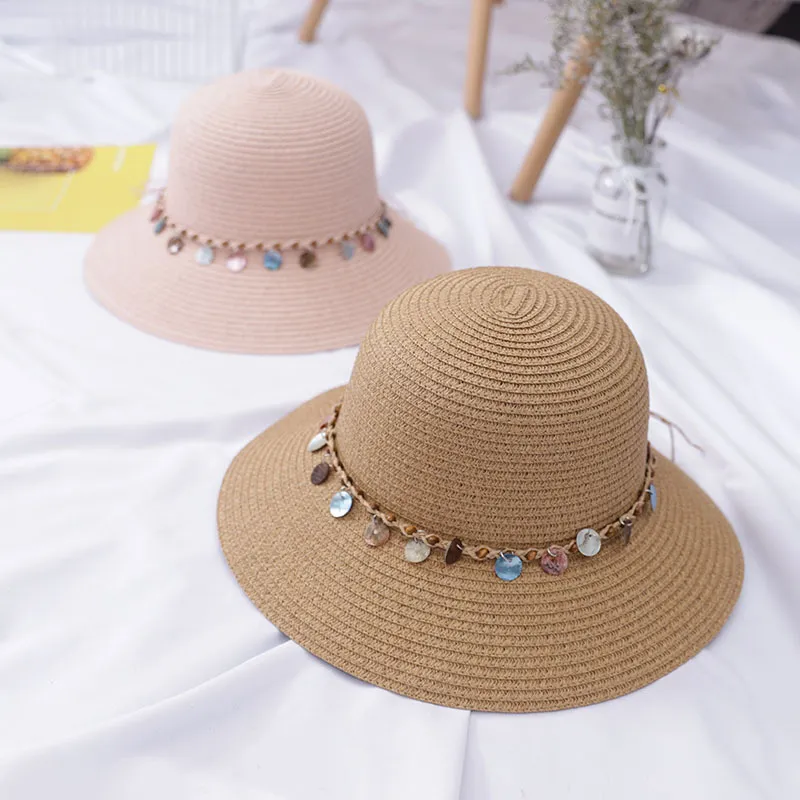 Straw Hat For Women And Kids Bowknot Straw Visor Summer Hat_voghion.com