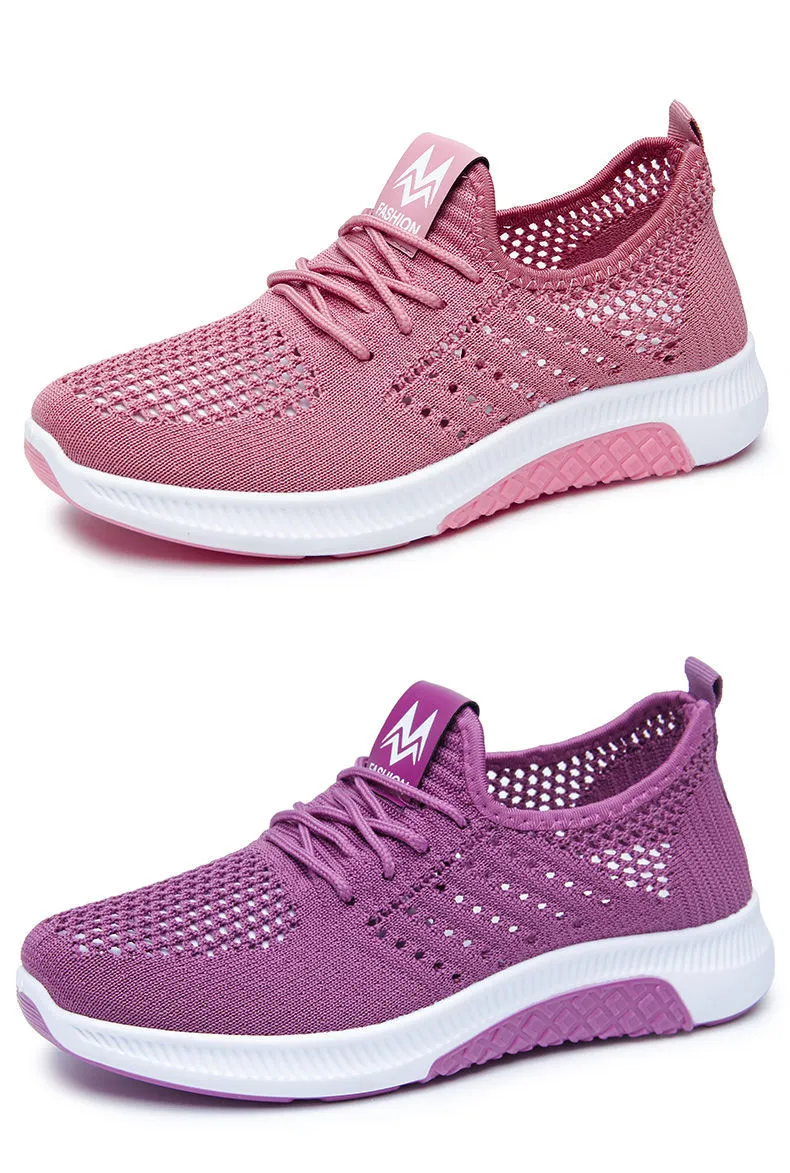 Flat Casual Fashion Breathable Mesh Vulcanized Shoes Women Sneakers Summer Ladies Boat Shoe atos Para Mujer_voghion.com