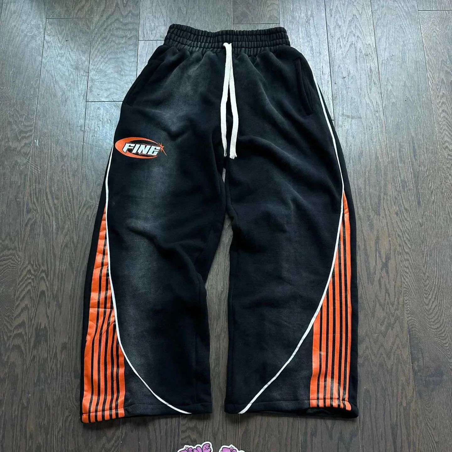 Y2k Fashion Stripes Pants New Vintage Haruku Hip Hop Men Women Jogger Drawstring Sweatpants Oversize Cargo Trousers_voghion.com