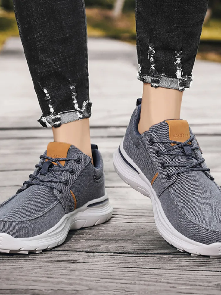 Loafers 2022 Spring New Comfortable Senakers for Men Business Casual Canvas Shoes Lightweight Plus Size_voghion.com