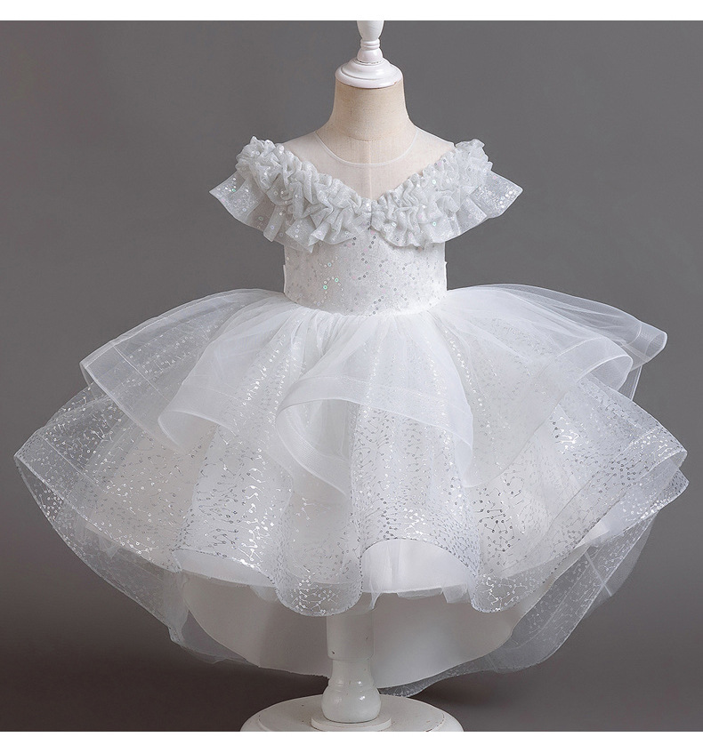 [PetiteRoyale] Rochie de bal pentru fete - Rochie de prințesă din tul cu straturi | Ținute de seară pentru fetițe cu flori și spectacole (3-12 ani)_voghion.com