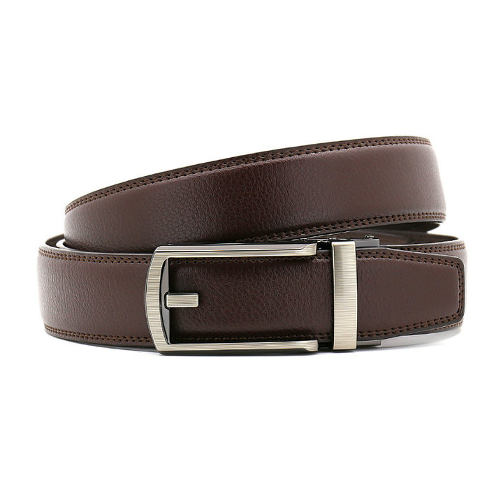 New Hot Selling Belt for Men's Imitation Needle Buckle Automatic Buckle Belt Size Three Good Leather Cowhide Belt_voghion.com