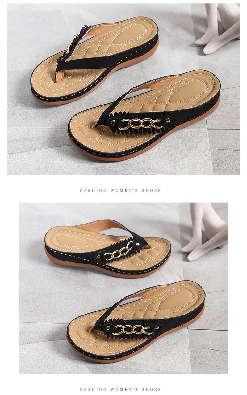 übergroße, dickbesohlte Fischgrät-Slipper für Damen mit Quasten, die außen schräge Absätze tragen und_voghion.com