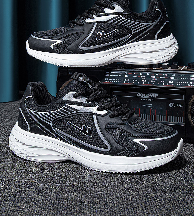 Dad's Instagram Spring and Autumn 2024 New Men's Mesh Black Sports Trendy _voghion.com
