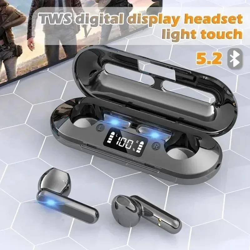 K80 Bluetooth Wireless Earbuds With Led Display And Noise Reduction_voghion.com