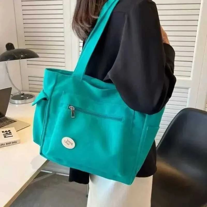 Fi Shoe Duża pojemność Student 2024 Nowy Płócienny Cmuter Wen Shi Bag Portfel i Torebka Y241026_voghion.com