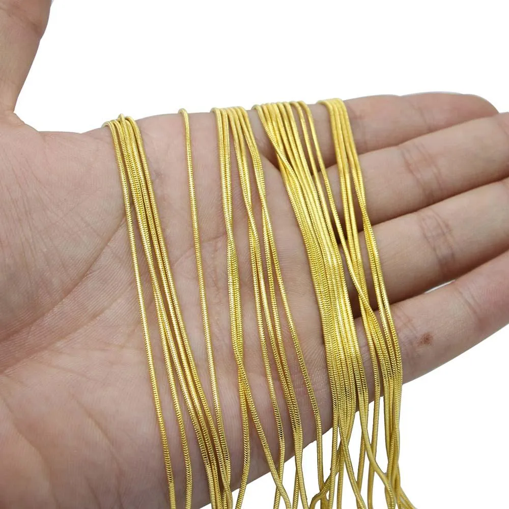 16 pollici 1,2 mm chiusura a moschettone artiglio serpente collana catene per fai da te gioielli reperti accessori oro argento bianco K 12 pz/confezione_voghion.com